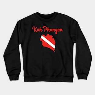 Koh Phangan – Diver Down Flag – Scuba Diving Crewneck Sweatshirt